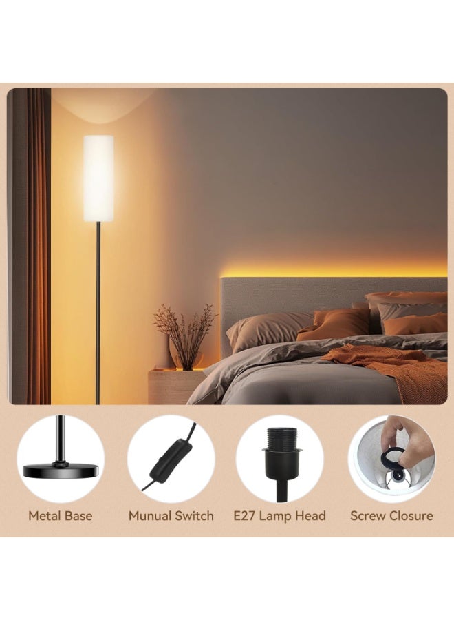 Amoyls Floor Lamp 160cm with Remote Control, App Control & Foot Switch, 12W E27 LED Bulb Included, 3 Color Temperatures and Stepless Dimming for Living Room & Bedroom - Image 5