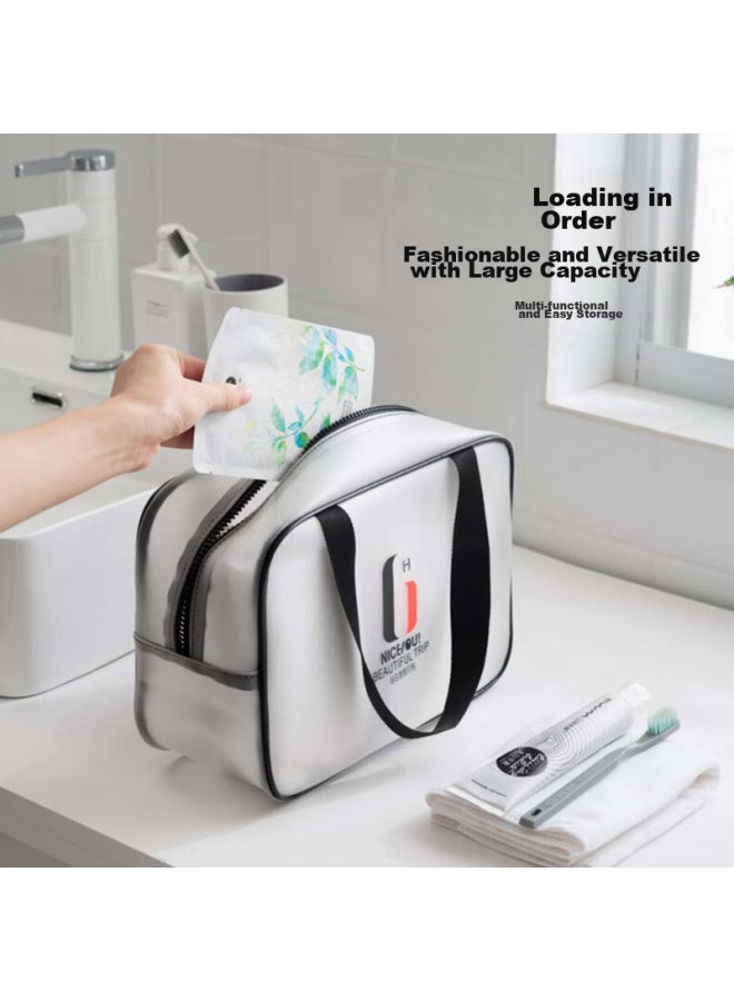 NOLANSEND Nuolansendi Travel Toiletry Bag, Semi-transparent Water-resistant Storage Pouch, Portable Multifunctional Handheld Organizer, Medium Size, Nl231 - Image 3