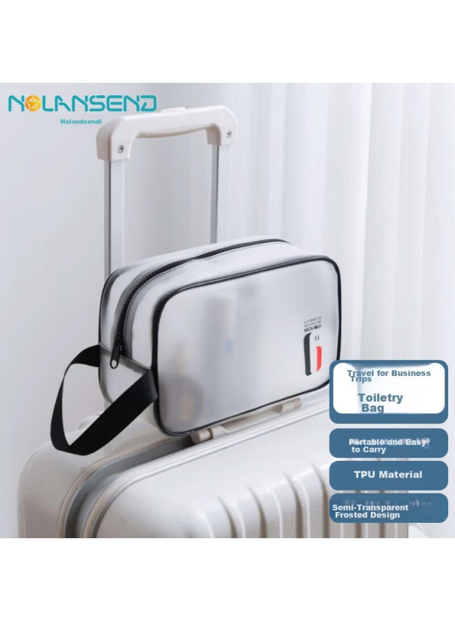 NOLANSEND Nuolansendi Travel Toiletry Bag, Semi-transparent Water-resistant Storage Pouch, Portable Multifunctional Handheld Organizer, Medium Size, Nl231 - Image 1