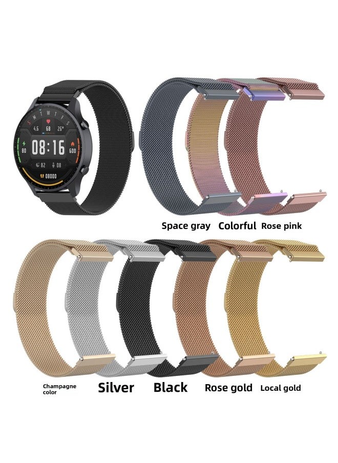 Generic - For XiaomiColor Loop Wristband For HuaweiGT2 46mm Milanese Nice Strap 22mm Universal-Color:Rose Powder - Image 1
