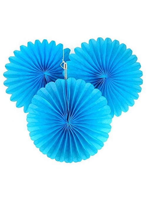 Funcart Funcart Sky Blue Paper Fan 12 Inches 