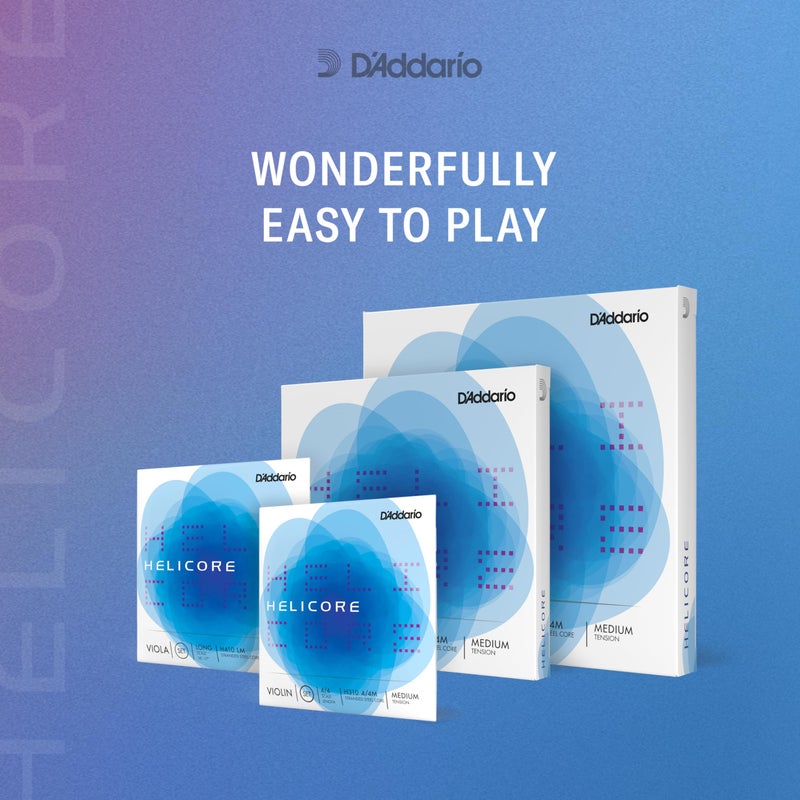 D'Addario D'Addario Orchestral - Helicore 4/4 Size Violin Strings Set with Plain Steel E String - H310 4/4H - Full Set - Heavy Tension  - Image 2
