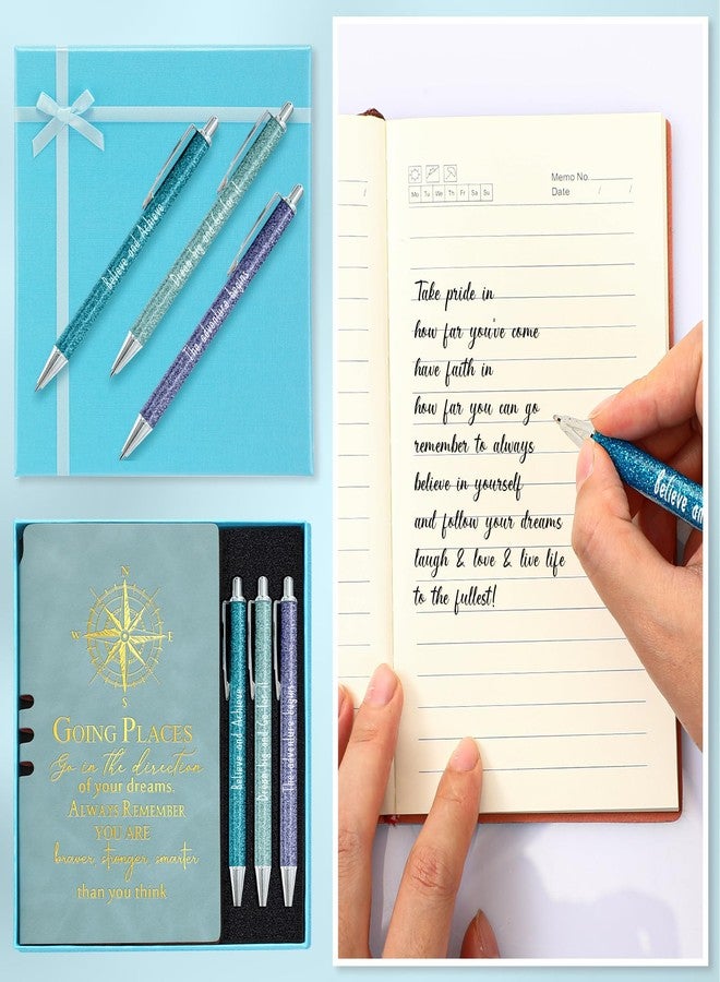 Resurhang 5 Pcs Class of 2026 Graduation Gift Set Inspirational Gifts for Graduation College Motivational Leather Journal Ballpoint Pen with Box for Senior Middle(Blue) - Image 4