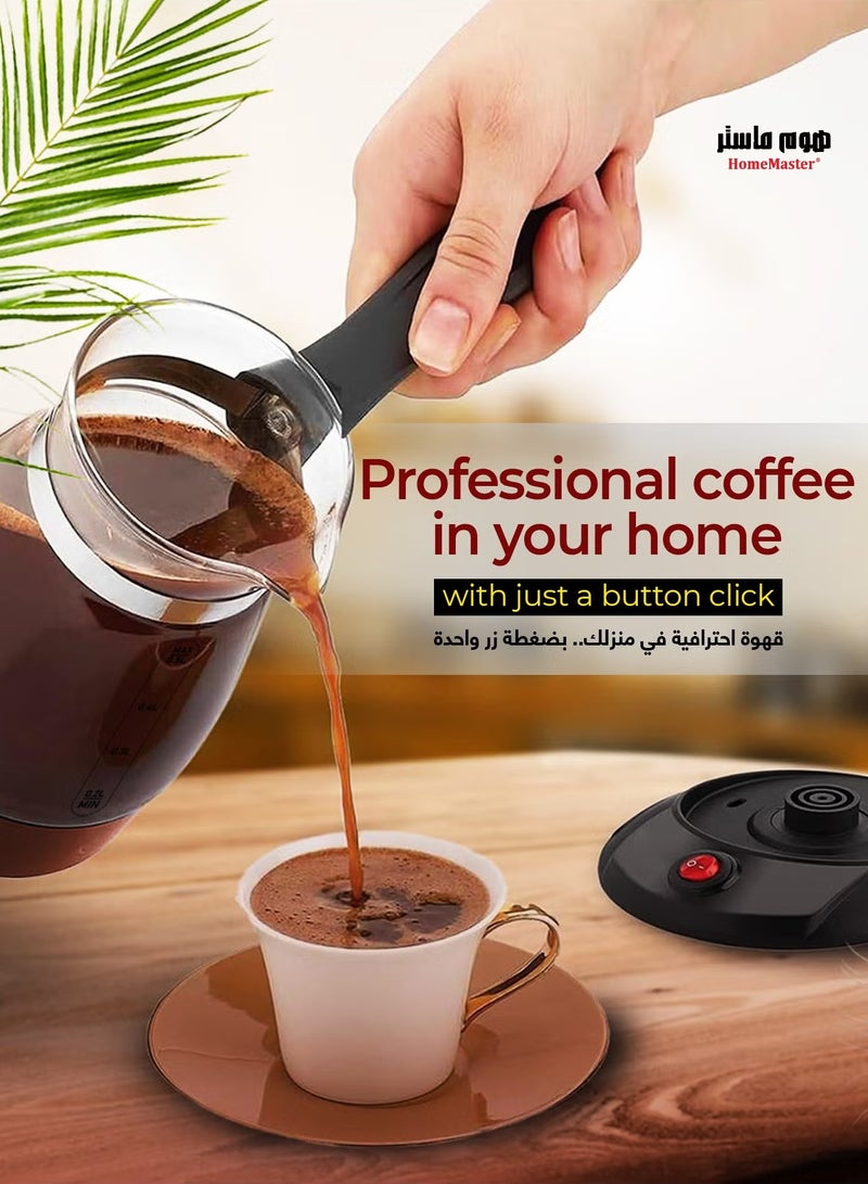 هوم ماستر غلاية قهوة تركية زجاجية من هوم ماستر HM-712 - لتحضير قهوة لذيذة بسرعة - Image 5