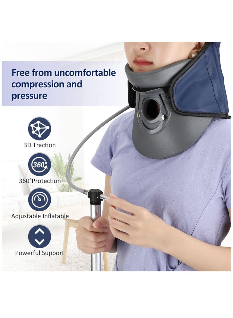 Inflatable Cervical Traction Neck Pillow for Head and Shoulder Pain Relief with Adjustable Neck Support and Comfortable Design - Image 2