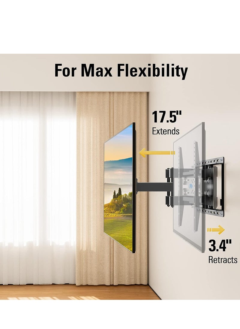 Mounting Dream - Mounting Dream TV Wall Mount for 32-65 Inch TV, TV Mount with Swivel and Tilt, Full Motion TV Bracket with Articulating Dual Arms, Fits 16inch Studs, Max VESA 400X400 mm, 99lbs, MD2380 - Image 1