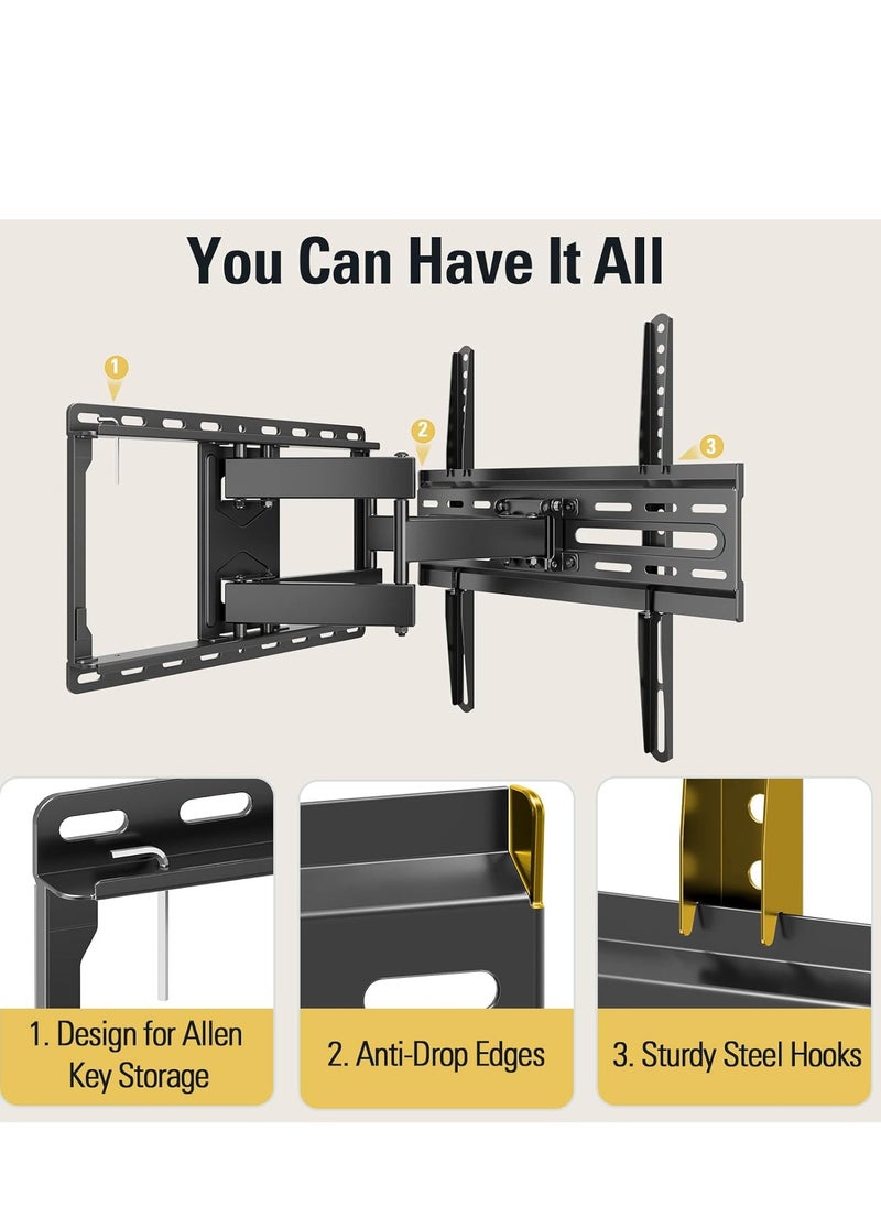 Mounting Dream - Mounting Dream TV Wall Mount for 32-65 Inch TV, TV Mount with Swivel and Tilt, Full Motion TV Bracket with Articulating Dual Arms, Fits 16inch Studs, Max VESA 400X400 mm, 99lbs, MD2380 - Image 1
