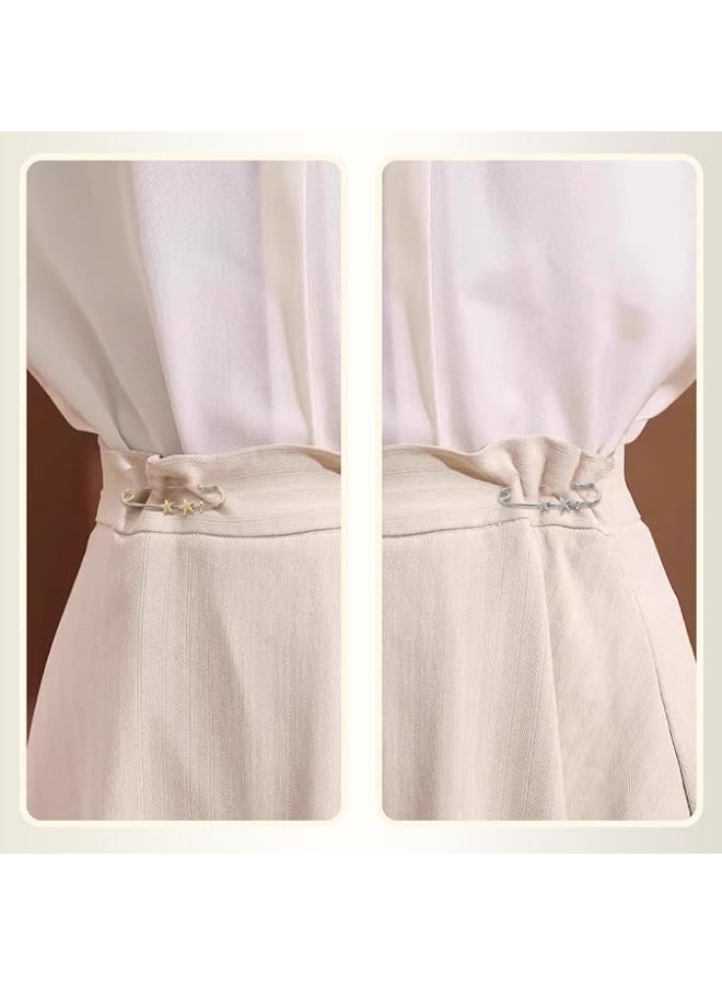 10 Set Pant Waist Tightener Star ons Pins for Loose Jeans Reusable Waist Cincher Clip Metal Star Brooch for Clothing Dresses Skirts No Sewing Decoration Accessories - Image 5