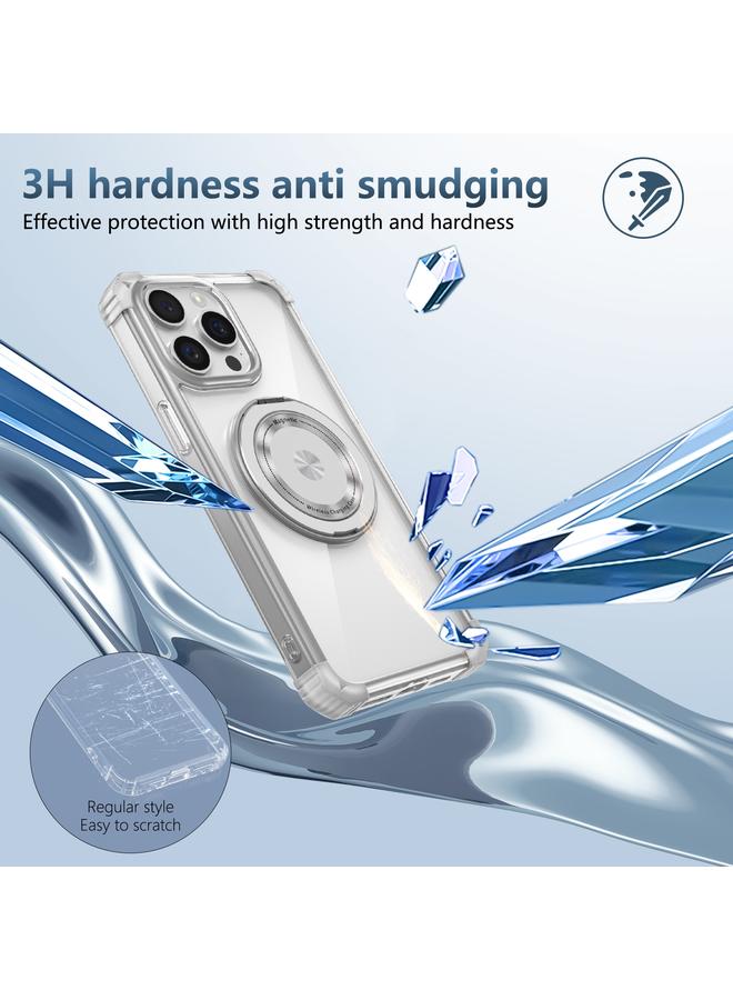 S-TOP Case For iPhone 14 Plus Gold Shield CD Pattern MagSafe Magnetic Phone Case with Rotating Stand - Image 5