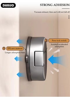 DUNISO Vacuum Suction Cup Hooks, Waterproof No-Punch Towel Rack, Waterproof Suction Hanger with Five Hooks, Multi-Functional ABS Shower Hooks, Removable Wall Mounted Rack, Coat Rack for Window, Glass, Door, Kitchen or Living Room  - Image 5