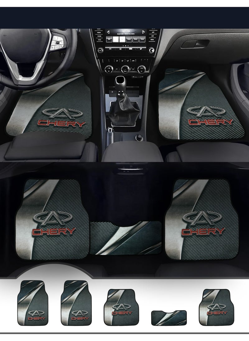Universal Car Floor Mats Set 5 Pieces Compatible With Chery Vehicles Anti Slip Design Durable Easy To Clean Protects Interior From Dirt Dust Mud Water And Daily Spills Front Rear And Center Mats For Daily Use - Image 3