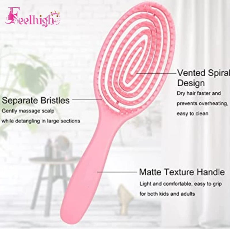 FEELHIGH Professional hair brushFoldable hair styling toolsbrush Multicolor set3 - Image 2