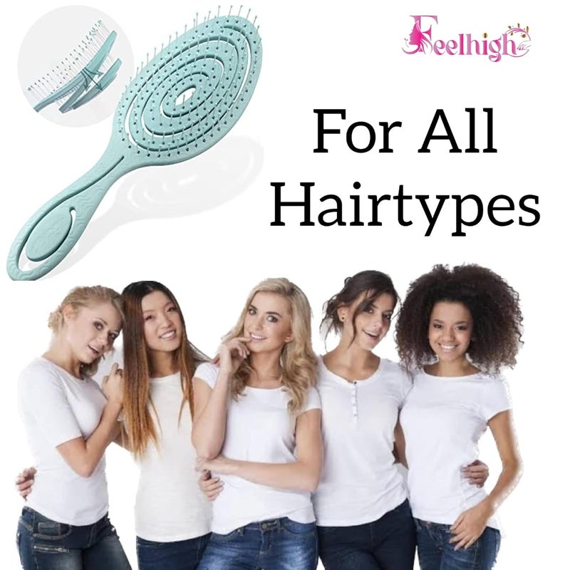 FEELHIGH Professional hair brushFoldable hair styling toolsbrush Multicolor set3 - Image 5