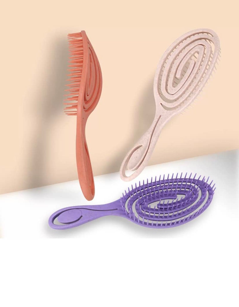 FEELHIGH Professional hair brushFoldable hair styling toolsbrush Multicolor set3 - Image 1