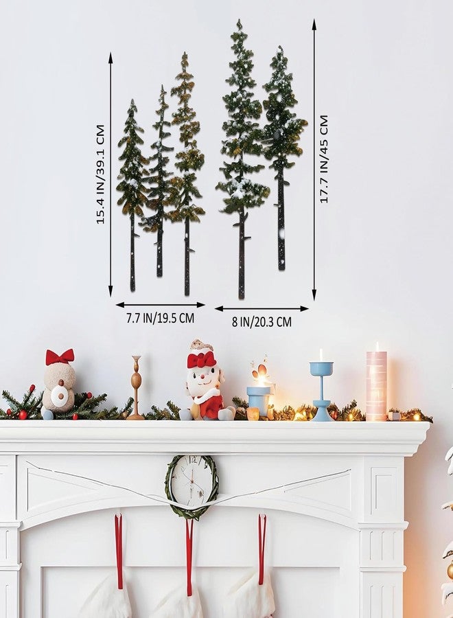 ESTART Metal Pine Tree Wall Art, Metal Tree Wall Decor, Nature Rustic Farmhouse Cabin Decor, Forest Wall Art for Home Living Room Bedroom Office Indoor and Outdoor Decoration (White) - Image 5