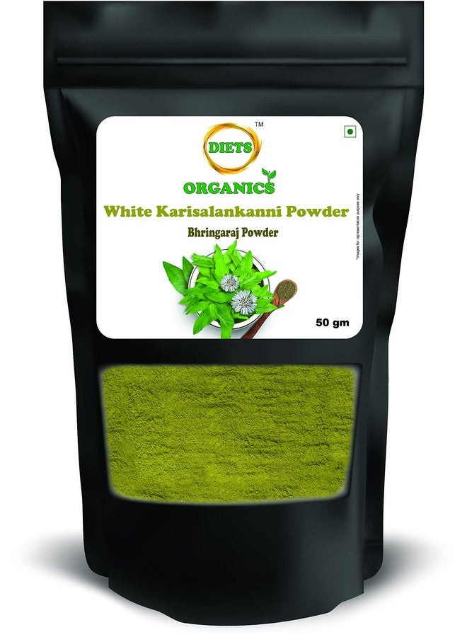 DIETS ORGANICS White Karisalankanni Powder 50Gms (2) | Bringaraj Powder | Kayonni | False Daicy Powder -50Gms Pack Of 2  - Image 1