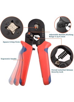 Generic AANIJ POWER HSC8 64A 00810mm AWG287 Wire Stripper Self Adjusting Crimping Plier Ratcheting Ferrule Crimper Tool Chakra Crimping Tool  - Image 3