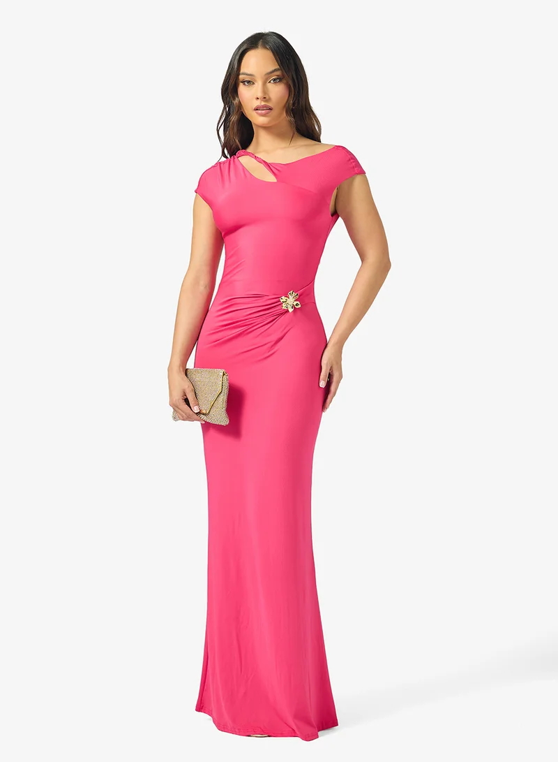 Ginger Cutout Detail Draped Mermaid Dress