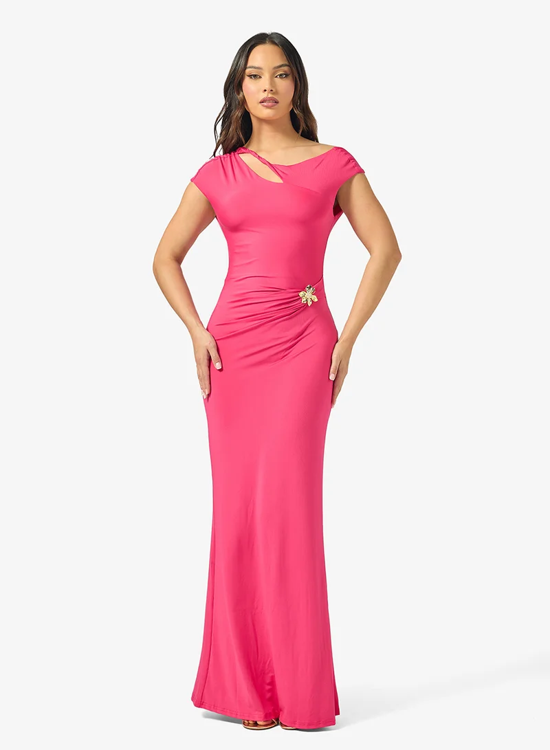 Ginger  Cutout Detail Draped Mermaid Dress for Women | Best Price UAE