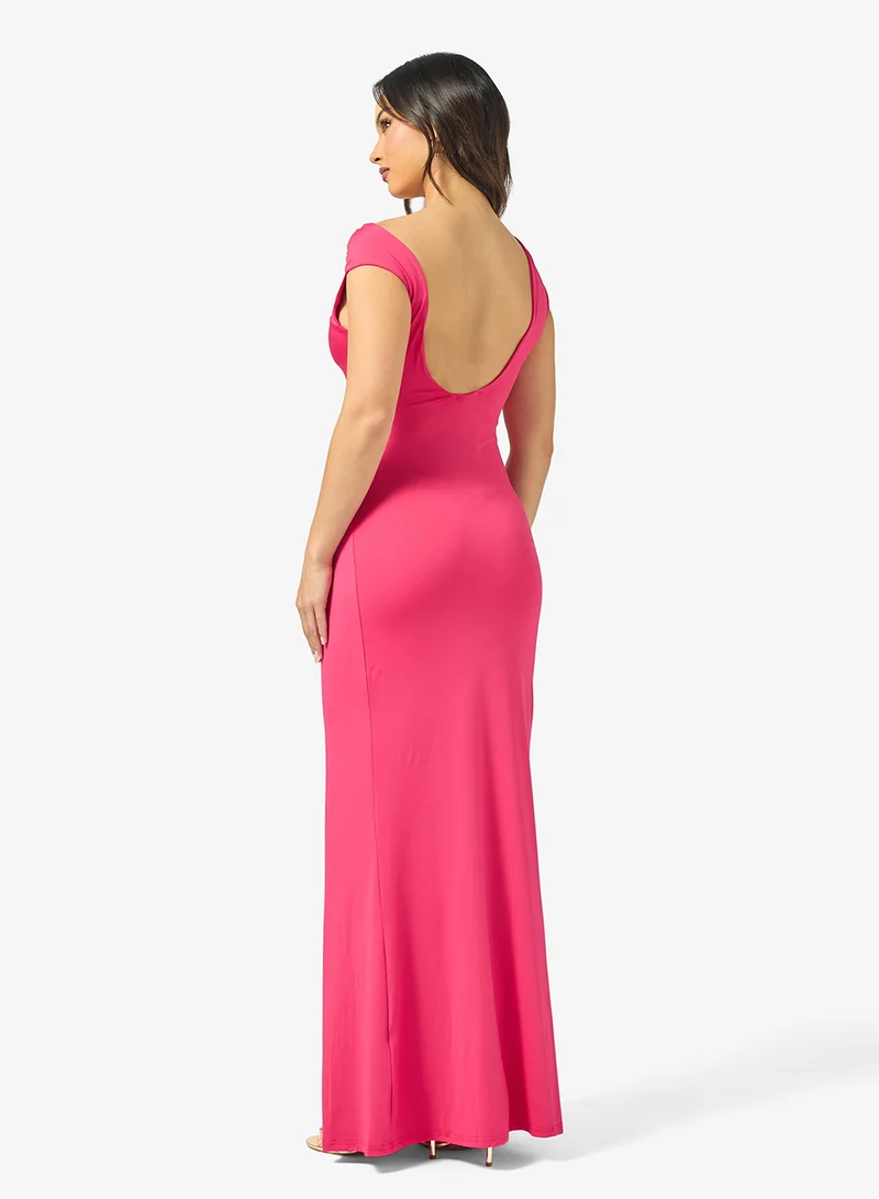 Ginger Cutout Detail Draped Mermaid Dress