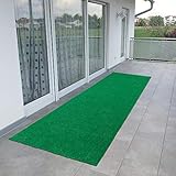 Ottomanson Evergreen Collection Indoor/Outdoor Turf Solid Design Runner, 20"x59" - Image 1
