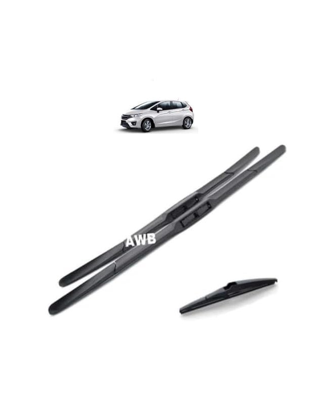 AWB® Hybrid Wiper Blades Front With Rear Wiper Blade Set Compatible with Honda Jazz(Pack of 3) - Image 1
