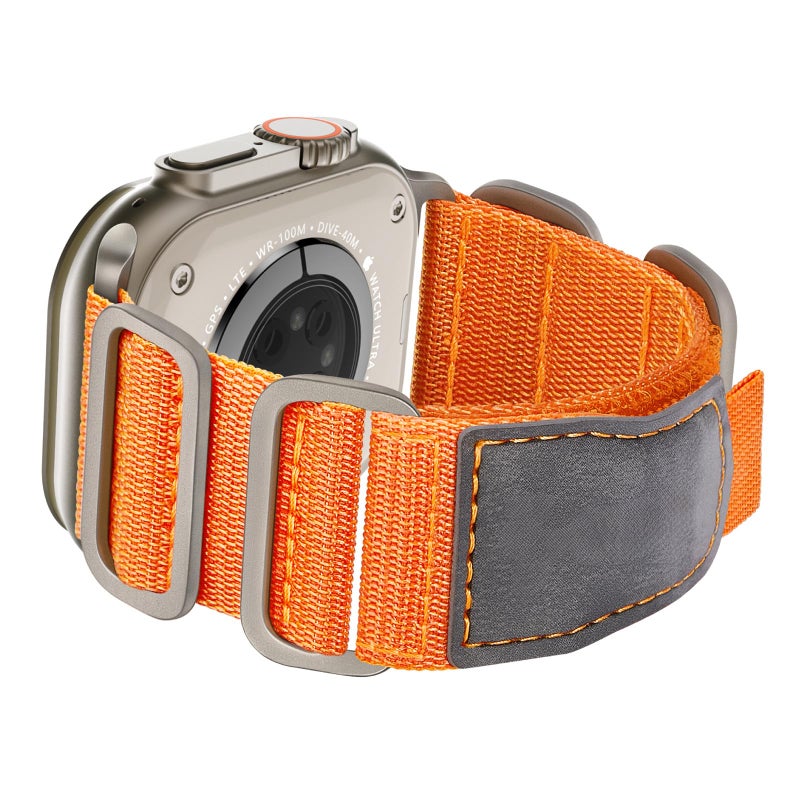 Dado حزام نايلون بتصميم أربعة مشابك متوافق مع ساعة آبل سيريس 10/ألترا 2/8 ألترا/9/8/7/6/SE – حزام مريح وقابل للتنفس - Image 1