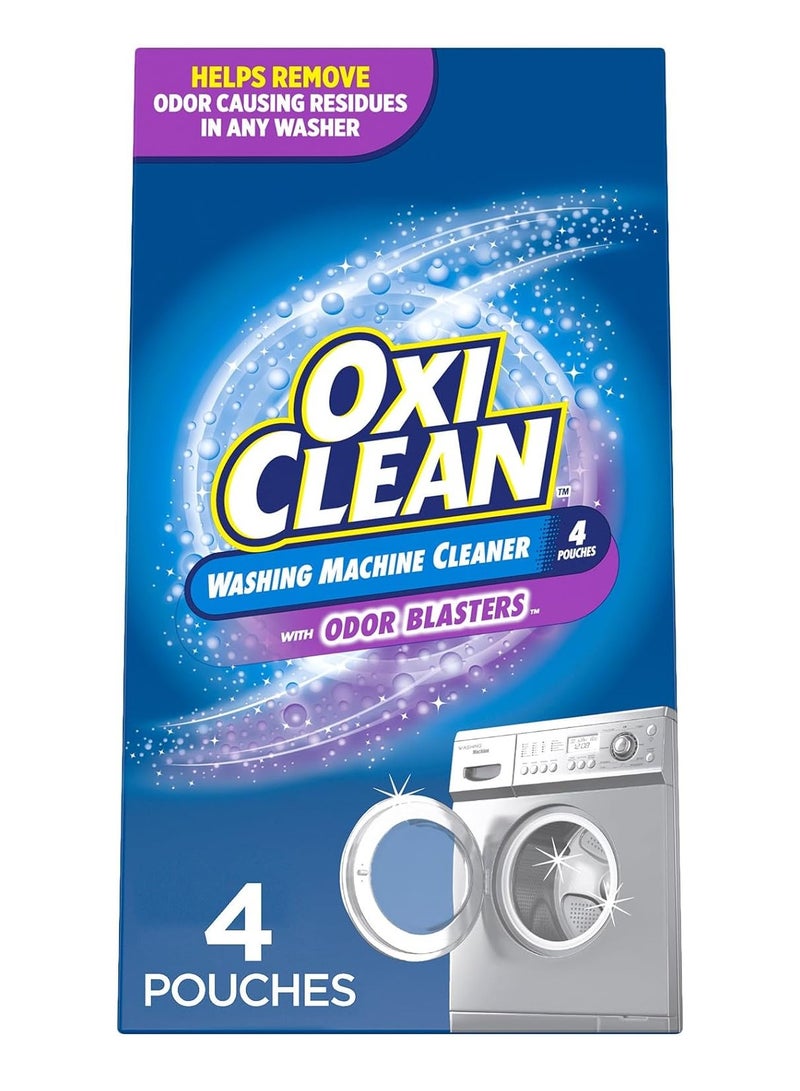 OxiClean Washing Machine Cleaner with Odor Blasters, 4 Count - Image 1
