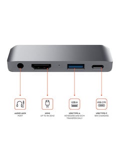 NIBEMINENT Aluminum Type-C Mobile Pro Hub For iPad And Smartphones ,Tablets Space Grey  - Image 3