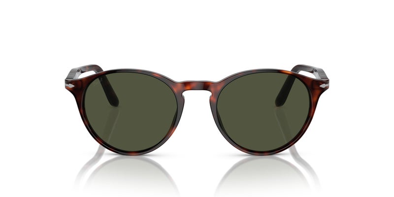 Persol PO3092SM Steve McQueen Round Sunglasses, Havana/Green, 50 mm - Image 3