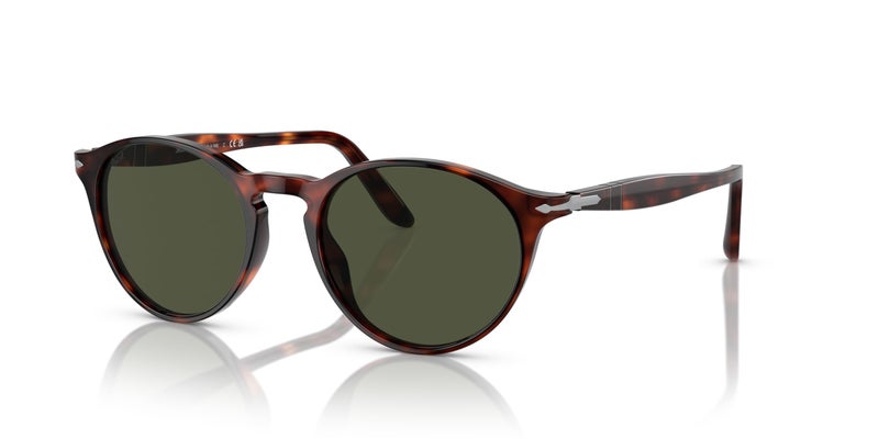 Persol PO3092SM Steve McQueen Round Sunglasses, Havana/Green, 50 mm - Image 5