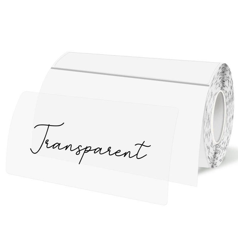 YEGAWEN Transparent Thermal Labels Stickers 2x4 Inch, Self-Adhesive Clear Waterproof Thermals Stickers for Logo Design, Transparent Direct Thermal Labels- 200 Sheets - Image 1