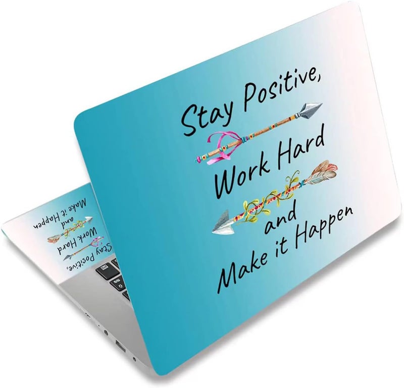 DINKY Laptop Skin Sticker Decal, 12" 13" 13.3" 14" 15" 15.4" 15.6 inch Laptop Universal Reusable Vinyl Skin Stickers Cover Art Decal Notebook PC Personalized Protector-Inspirational Quote - Image 1