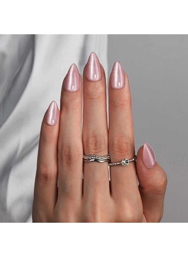 RESONIX 24pcs Medium Pink Glitter Press-On Nails for Women – Elegant Full Cover Acrylic False Nails, Glossy Stick-On Nail Set for Daily Wear, Parties & Weddings - Image 3