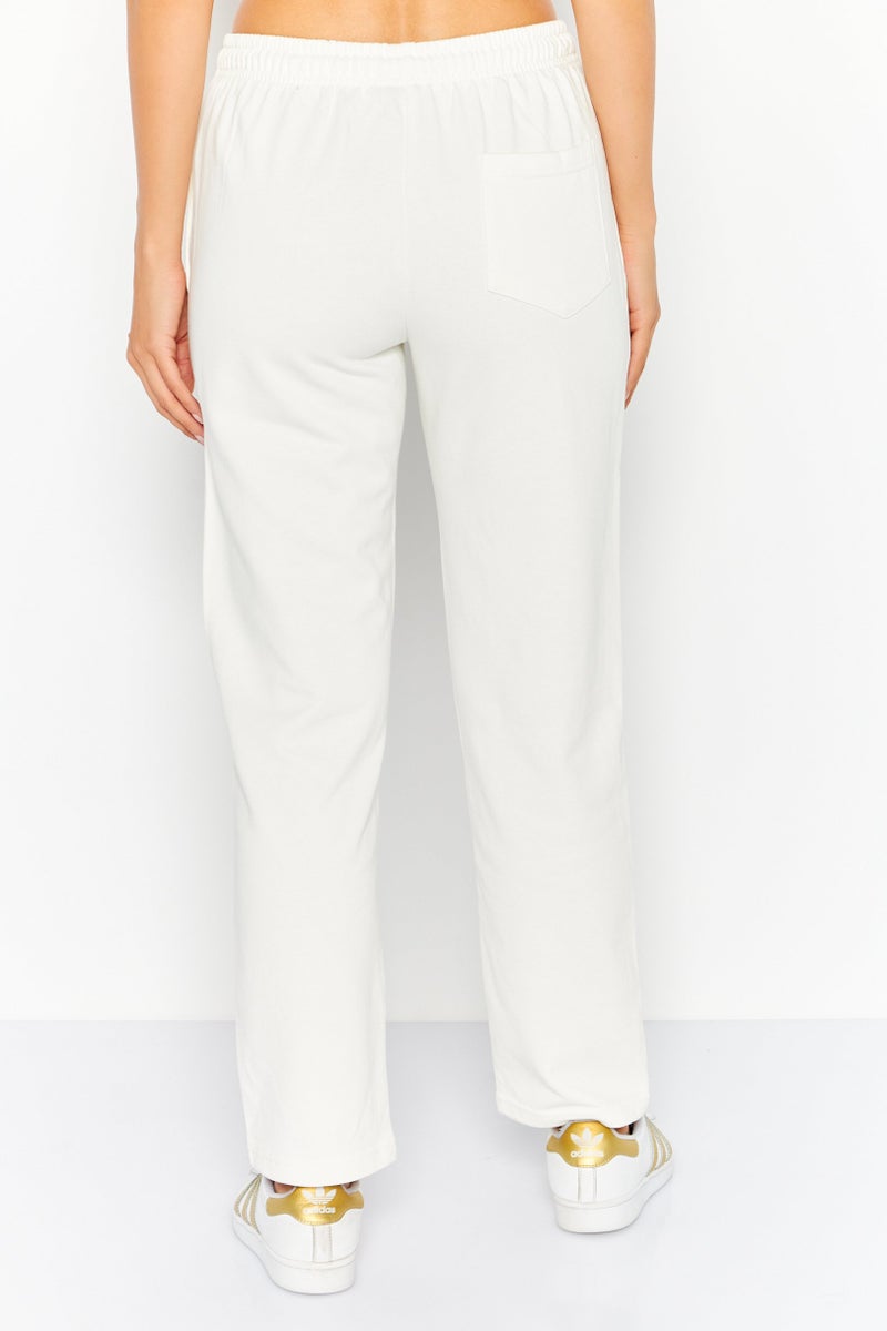 Elvis Presley Women Regular Fit Embroidered Logo Jogger Pants, Off White - Image 4