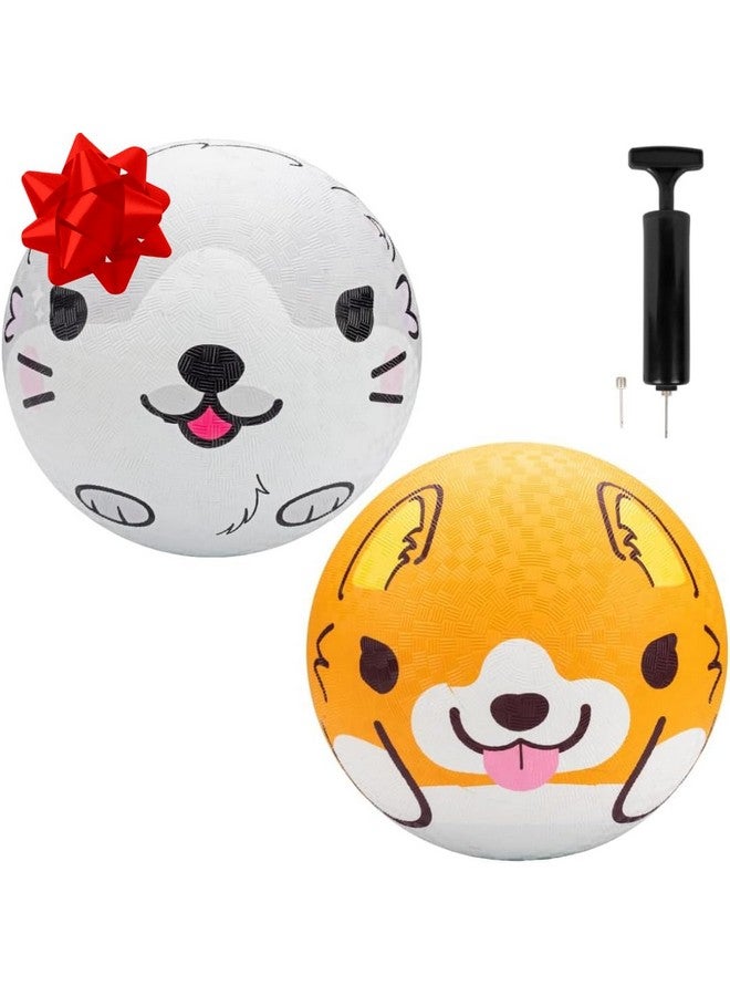 أس سي أس دايركت كرات ملعب غاغا بول مقاس 8.5 بوصة مع مضخة هواء (عبوة من قطعتين، حيوانات) - كرات مطاطية متينة بالحجم الرسمي لكرة المراوغة وكرة اليد - رائعة للاستراحة المدرسية واللعب في الخارج - هدية عيد الميلاد للأطفال - Image 1