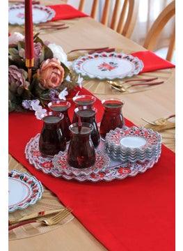 Glore طبق زجاجي قرمزي  - Image 1