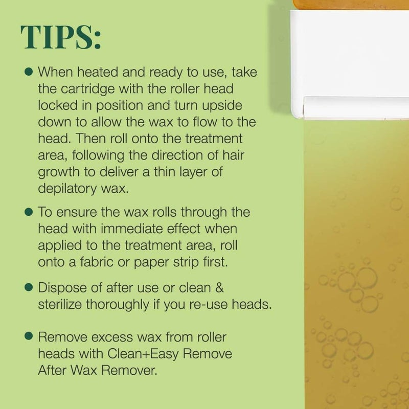 Clean + Easy Small Roller Head for Roll-On Wax Refill - 3-Pack for Eyebrows, Upper Lip, and Chin Hair Removal - Image 4
