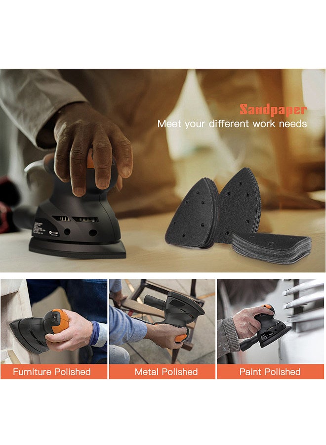 Mouse Sandpaper Set 140 * 100mm 6-Hole 40 Piece Silicon Carbide Material Black Water-Based Sandpaper  - Image 3