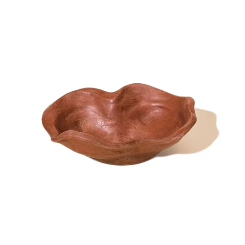 Muun Home MUUN HOME Kai Organic Decorative Marble Bowl - Terracotta, Small