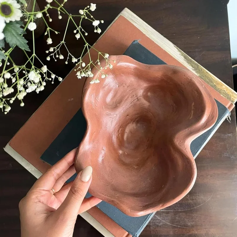 Muun Home MUUN HOME Kai Organic Decorative Marble Bowl - Terracotta, Small