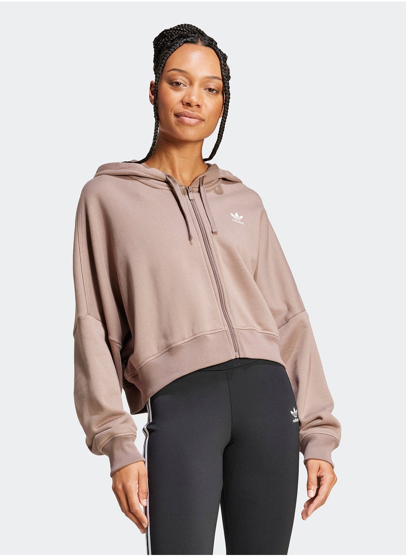 adidas Originals - Essentials Shorts Full-Zip French Terry Hoodie - Image 1