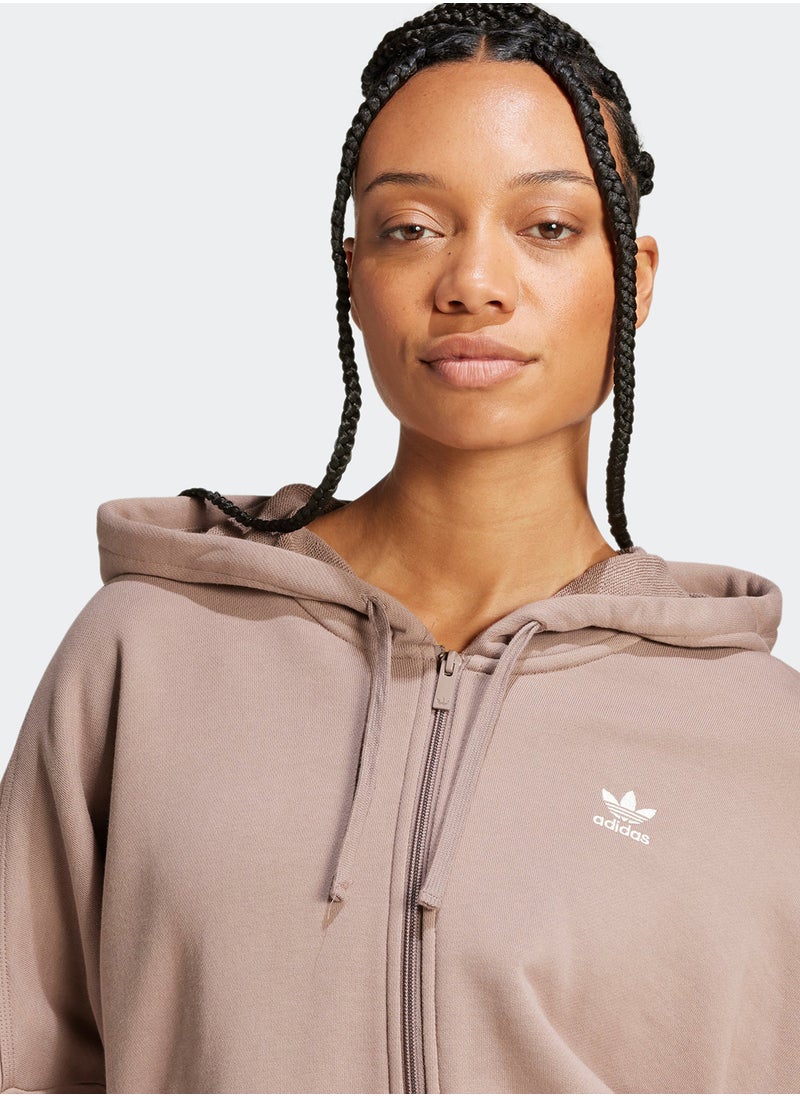 adidas Originals - Essentials Shorts Full-Zip French Terry Hoodie - Image 1