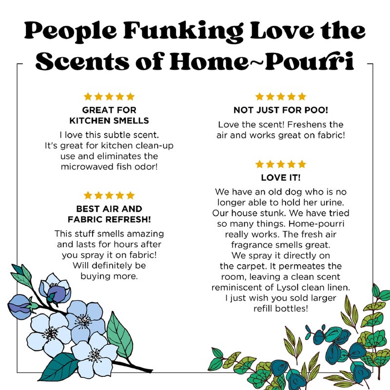 Poo-Pourri Home-Pourri Air + Fabric Multi-Purpose Odor Freshener Spray, 11 Fl Oz, Up to 570 Uses, Fresh Air Scent, Room Deodorizer with Essential Oils, for Carpets, Couches, Bedding & Curtains - Image 4