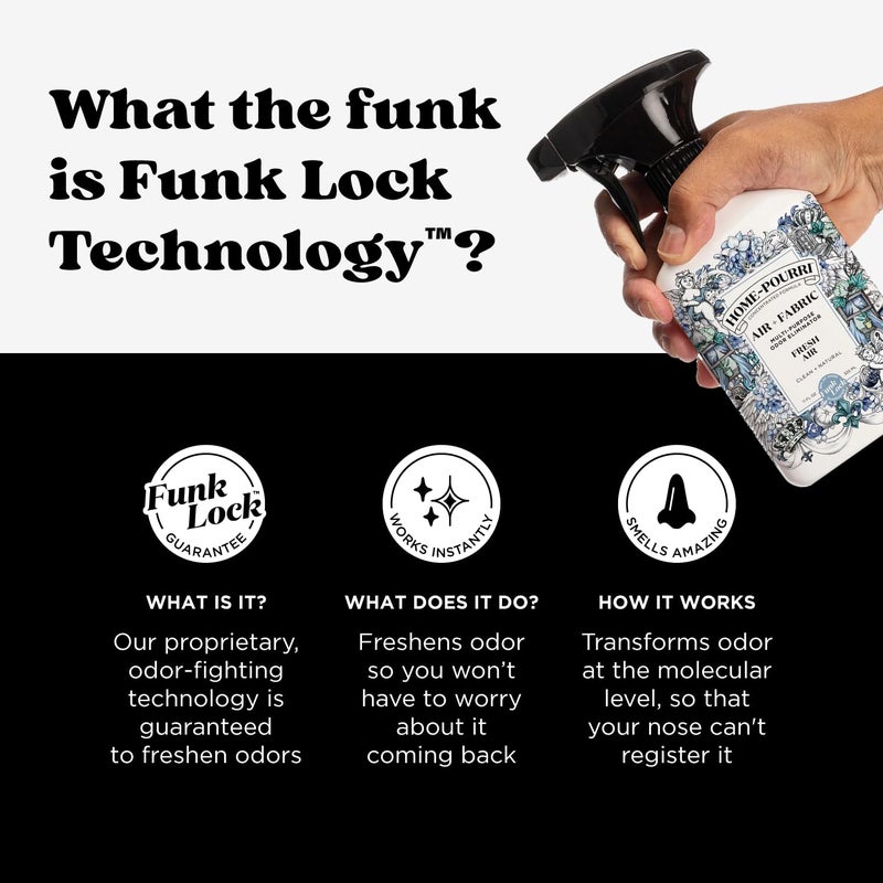 Poo-Pourri Home-Pourri Air + Fabric Multi-Purpose Odor Freshener Spray, 11 Fl Oz, Up to 570 Uses, Fresh Air Scent, Room Deodorizer with Essential Oils, for Carpets, Couches, Bedding & Curtains - Image 2