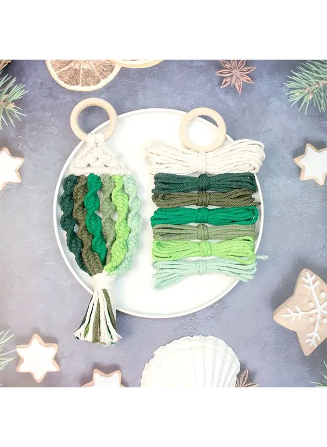 DIY Rainbow Fish Macrame Kit With Tutorial Light Blue Create Tapestries Bag Charms - Image 4