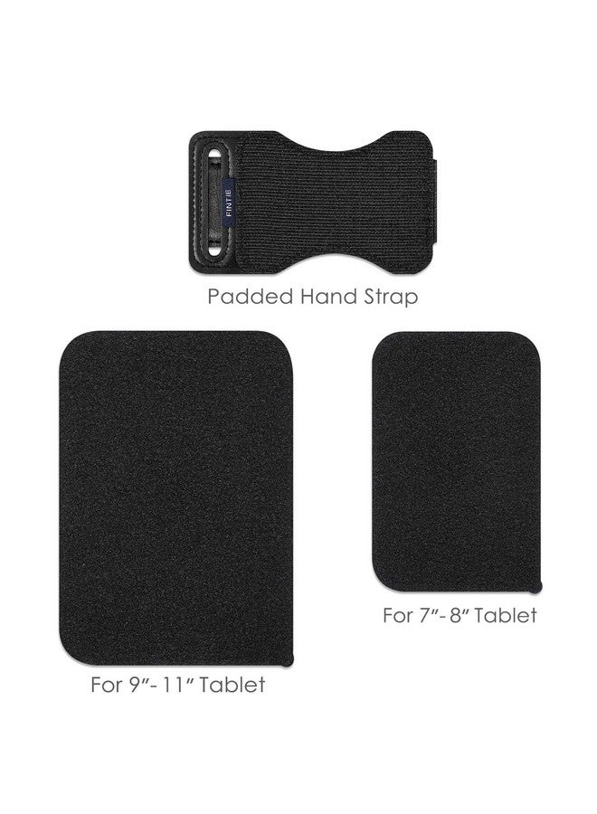 فينتي حامل حزام يد عالمي للأجهزة اللوحية من Fintie - [يدعم الحامل المزدوج] مقبض تثبيت مبطن قابل للفصل مزود بشريط لاصق لأجهزة iPad/Galaxy Tab وجميع الأجهزة اللوحية مقاس 7-11 بوصة، لون أسود - Image 2