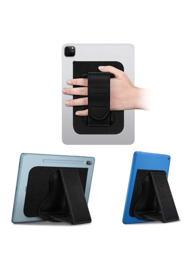 فينتي حامل حزام يد عالمي للأجهزة اللوحية من Fintie - [يدعم الحامل المزدوج] مقبض تثبيت مبطن قابل للفصل مزود بشريط لاصق لأجهزة iPad/Galaxy Tab وجميع الأجهزة اللوحية مقاس 7-11 بوصة، لون أسود - Image 1
