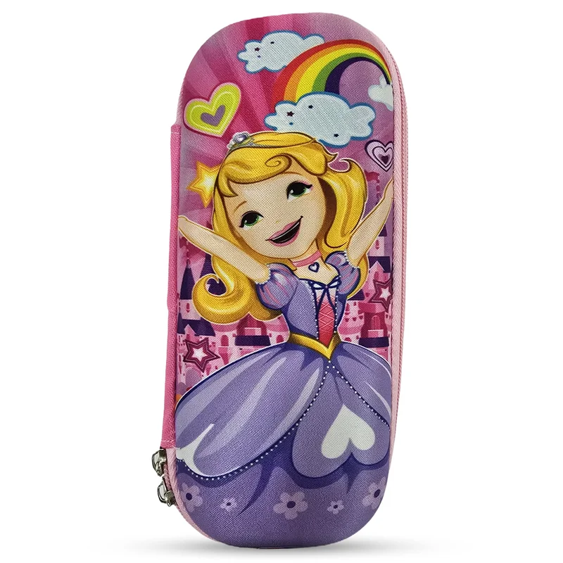 كوكوبي Cocobee Happy Princess Pencil Case With Internal Mesh Pocket, Sturdy Build, Zipper Closure – Girls, 3+ Years, Multicolor