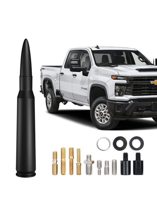 MODIGT 5.3inch Car Short Antenna Fit for Chevy Silverado & GMC Sierra Trucks 50 Cal Truck Antenna Accessories(Black) - Image 1